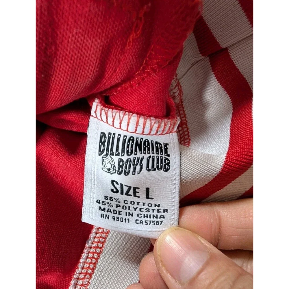 Billionaires Boys Club Red The Mickey Track Jacket Mens Size L Streetwear Y2K